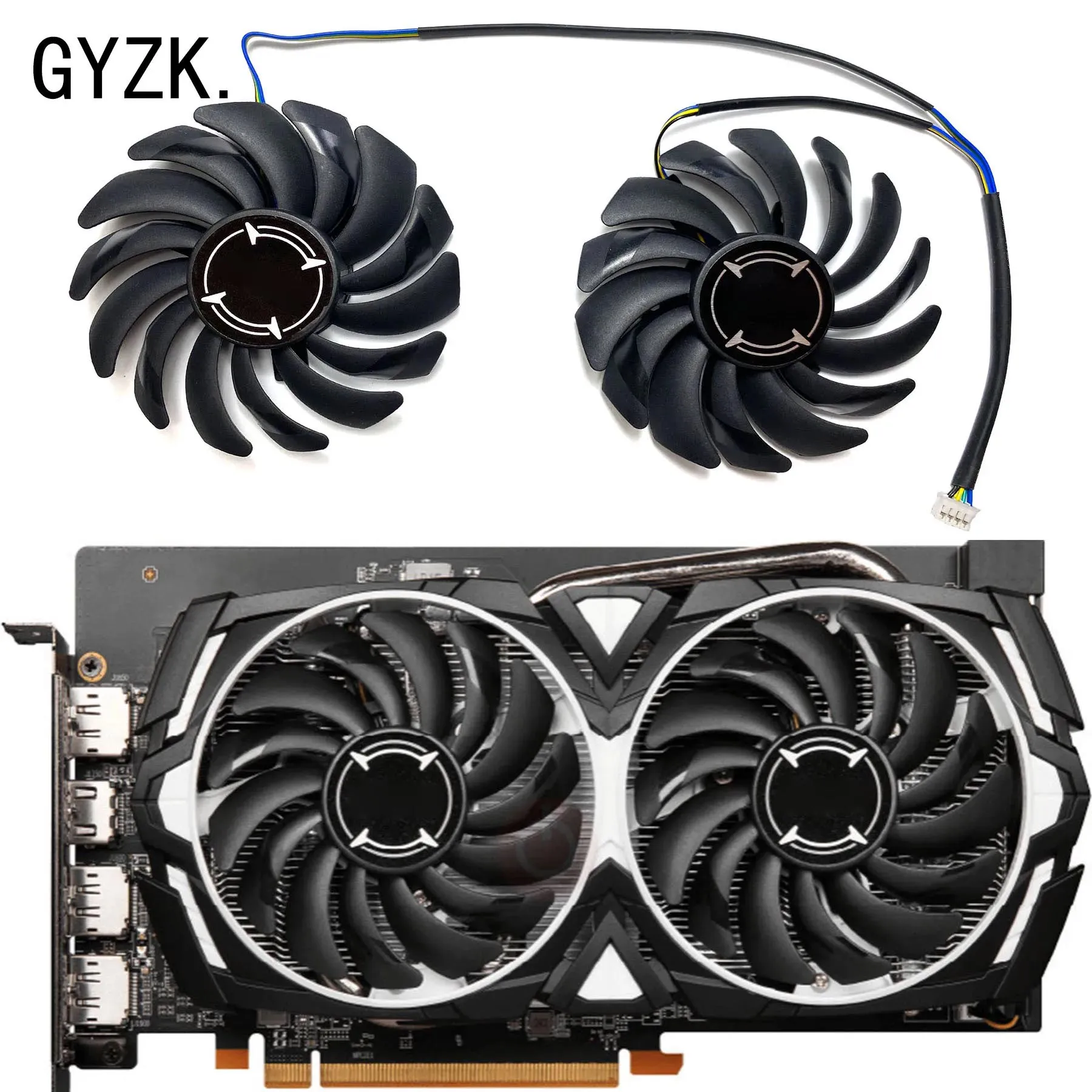 Nuovo Per Msi Radeon Rx6600 8Gb Armor V1 Ventola Di Ricambio Per Scheda Grafica Pld09210S12Hh