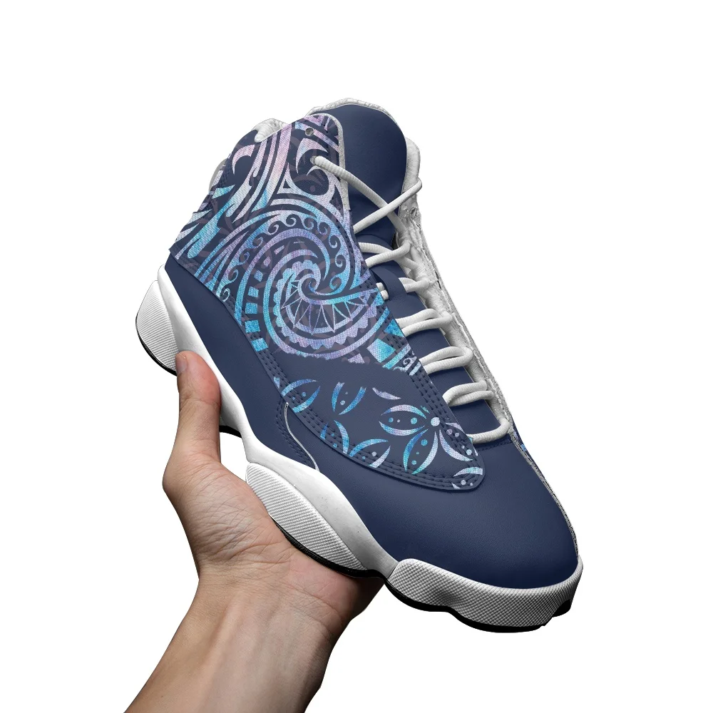 New Man Light Basketball Shoes Ethnic Pattern Anti-slip Basketball Sneaker Men Lace-up Sports Gym Ankle Boots Shoes Basket Homme
