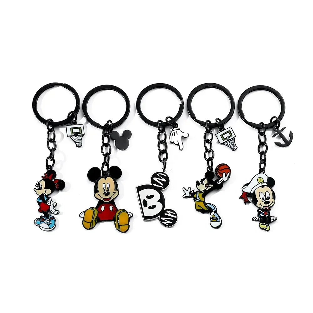 

Disney Mickey Cartoon Key Chain Toy Creative Mickey Mouse Anime Pendant Couple Backpack Keychain Children's Birthday Toy Gift