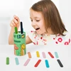 Kids Color Classification Cognition Cup Kindergarten Montessori Early Education Classification Bucket Colored Wooden Stick Toys 2