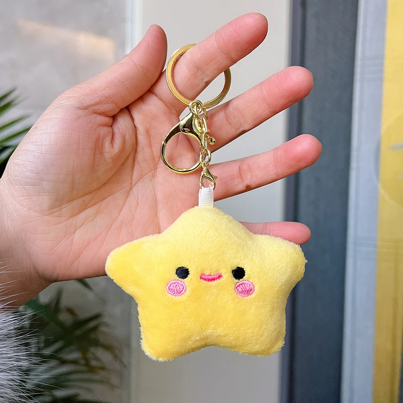 

10 pcs Little Star Plush Key Pendant Star Bag Doll Pendant Toys