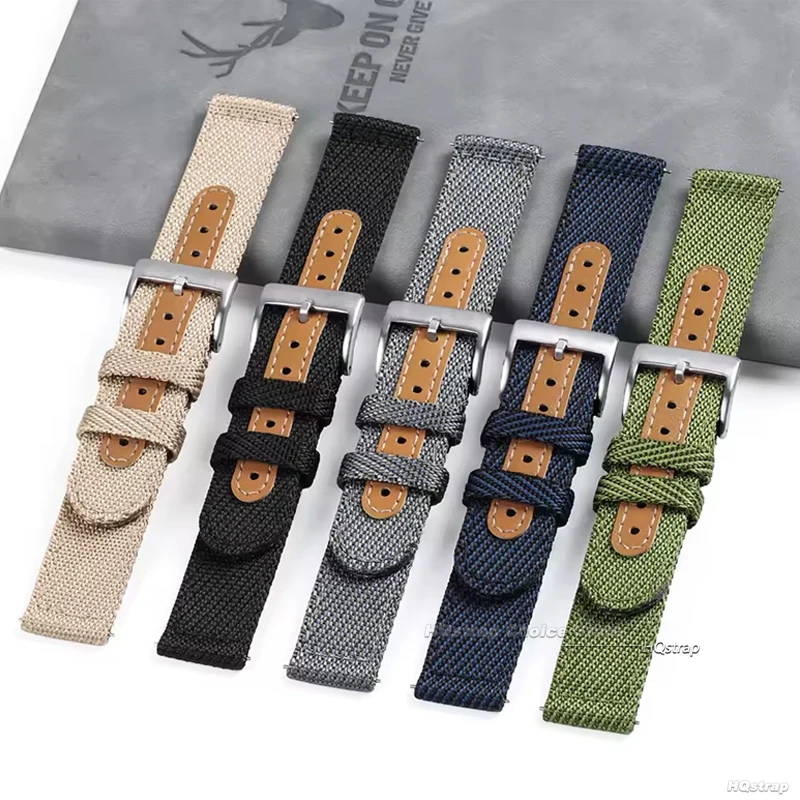 Universal Nylon Sport Watch Strap - Quick Release Canvas Band