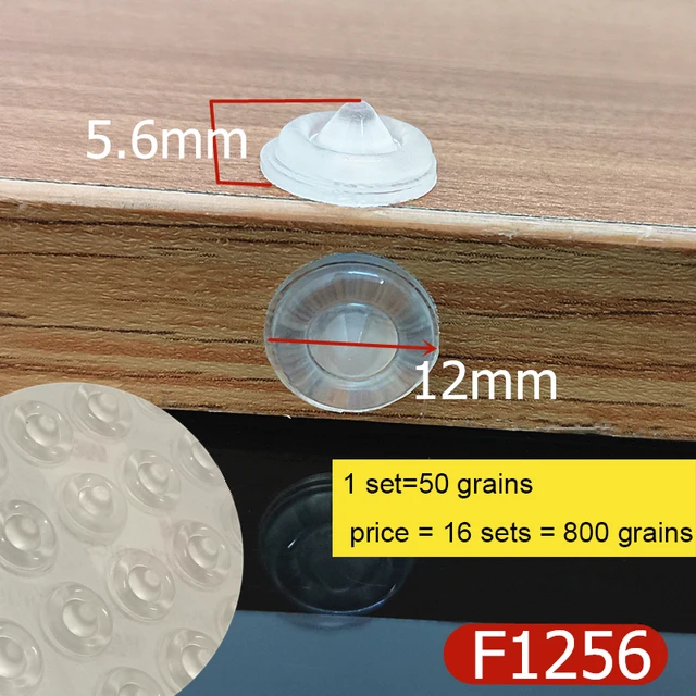 1Set Wall Stickers Self Adhesive Buffer Bumper Toilets Drawer Door Cabinets Anti Collision Rubber Non Slip Silicone Feet Pad F1256 x 800 grains