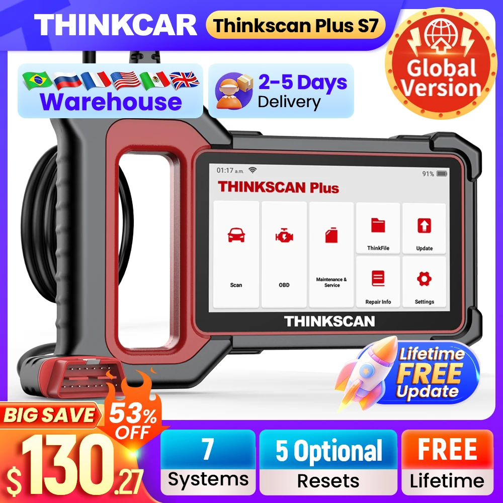 ThinkScan Plus S7 Comprehensive OBD2 Car Diagnostic Scanner