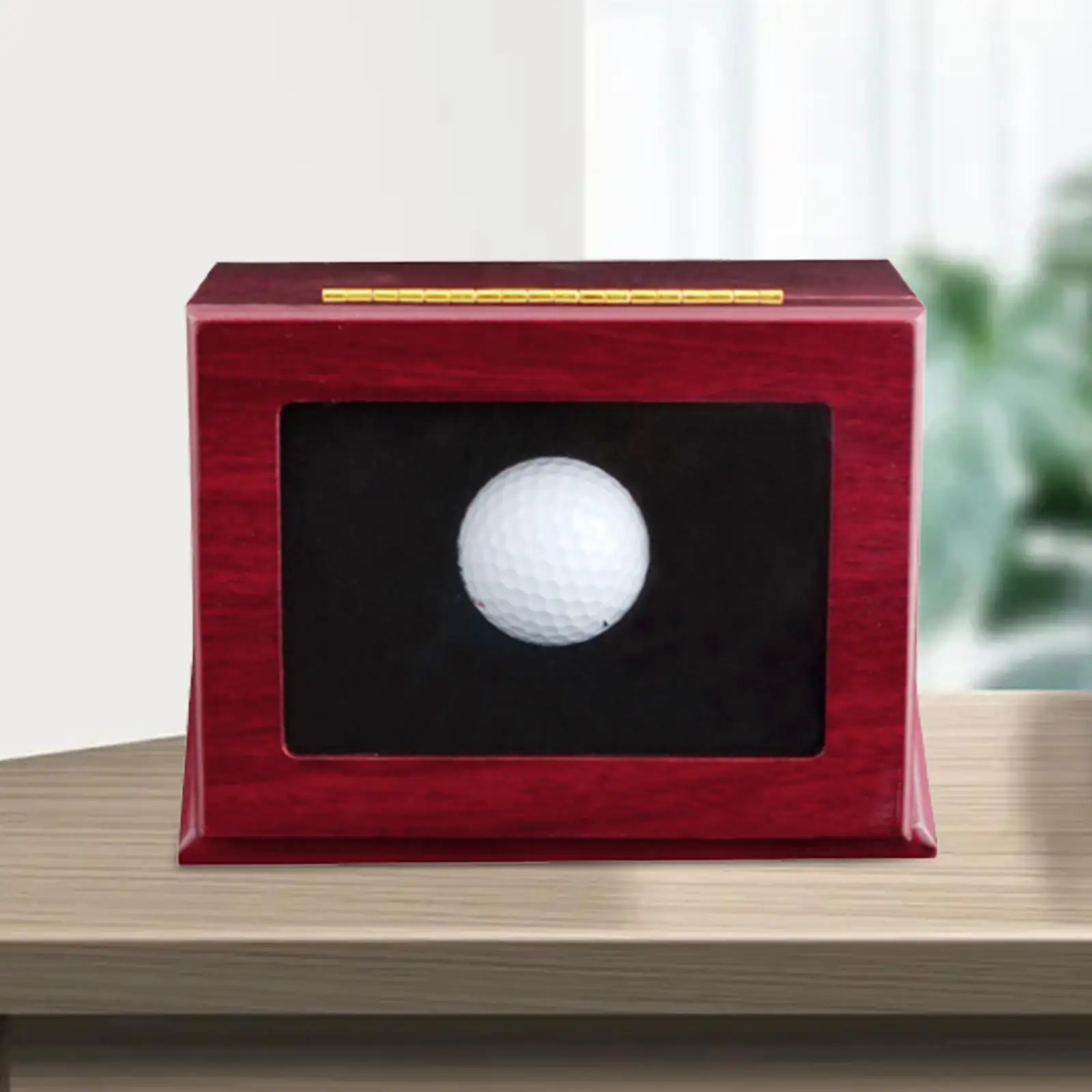 Golf Ball Display Case Wood Decorative Box Trapezoidal Gift for Golf Sports Fans Smooth Surface Collection Ball Storage Box