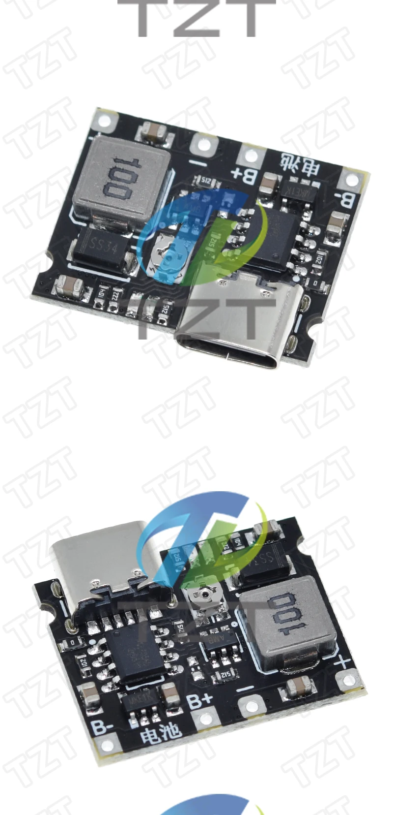 TZT 1/3/5PCS Typ-C USB Lithium Li-Ion 18650 3,7 V 4,2 V Batterie Ladegerät Bord DC-DC Step Up Boost Modul TP4056 DIY Kit Teile – Detail 10
