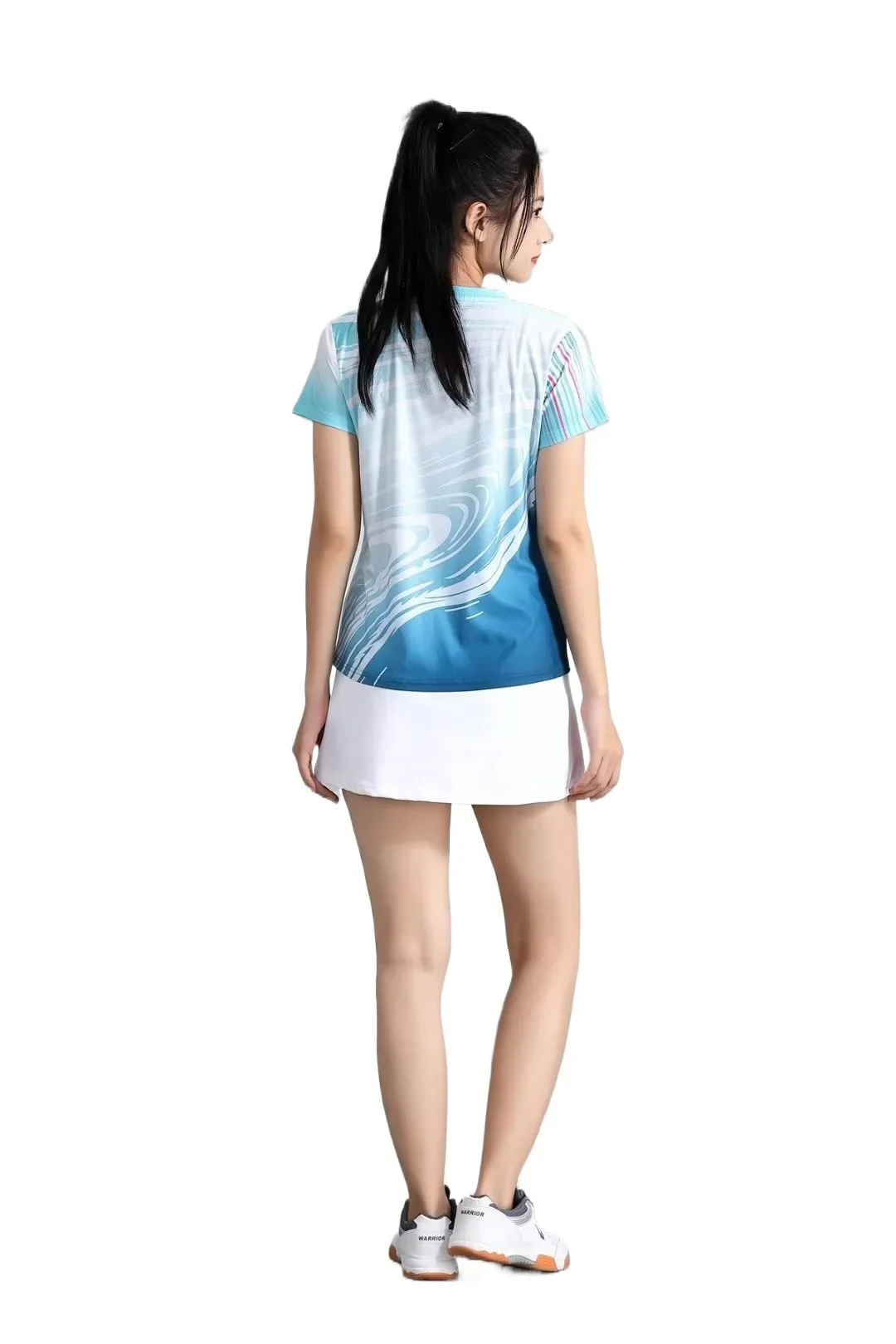 New Men's Women's Ping Pong Sports Shirt Quick Dry Breathable High Elasticity Short Sleeves Printed Trendy Top Speed Dry