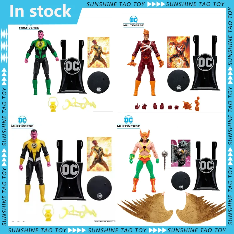 

McFarlane Toys Collectibles Hawkman Firestorm Yellow Lantern Cenitus Variant Silver Label Edition DC Multiverse 7-Inch Movable