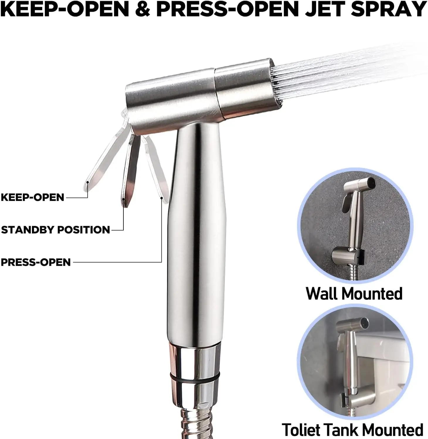 Handheld Bidet Sprayer for Toilet, Bidet Attachment for Warm Water, Hot and Cold Mixing Valve Kit, Hand Sprayer for Wash 5