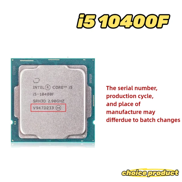 Intel Core CPU i5 10400F LGA 1200 processor 2.9GHz Six-Core