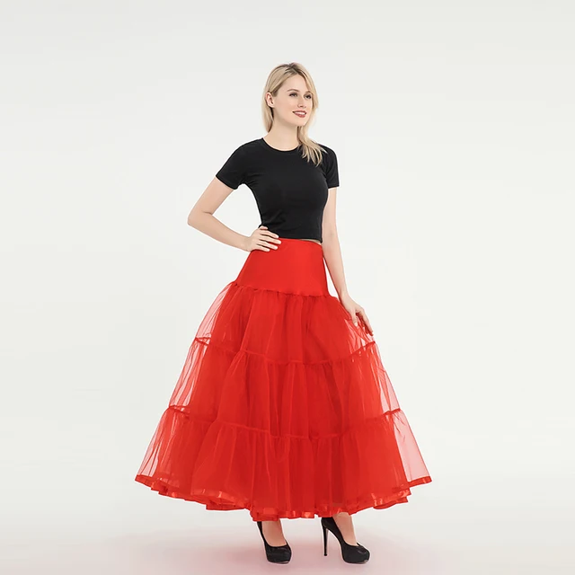 WOWBRIDAL 긴 페티코트: 웨딩 드레스를 위한 화려하고 세련된 밑단