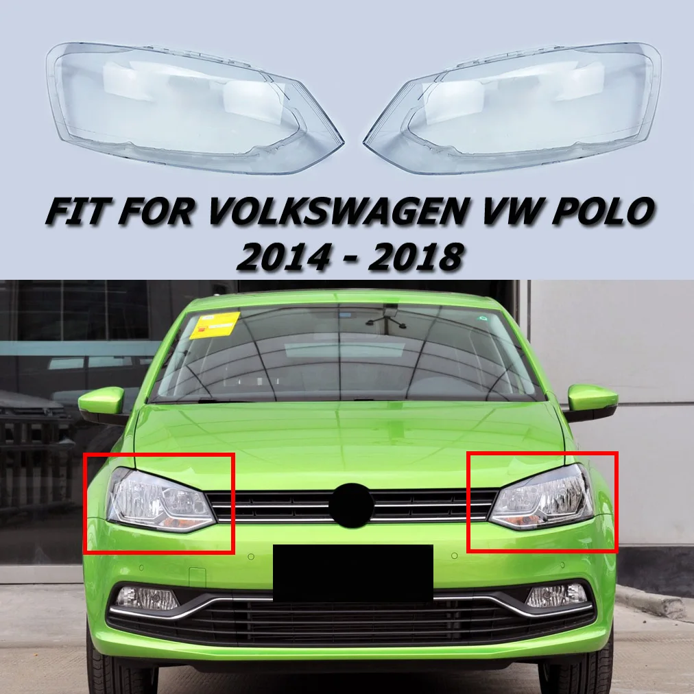 

Декоративный абажур для Фольксваген VW Polo 2014-2018, автомобильные запчасти, сменная крышка фары, прозрачная Автомобильная оболочка