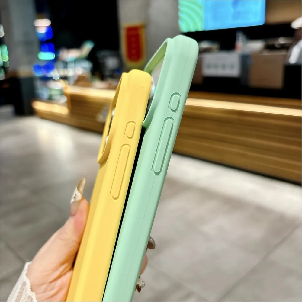 Original Liquid Silicone Shockproof Soft Case with AI Camera Button Protection - Solid Color Cover