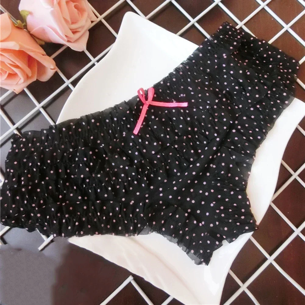 Sweet Woman Panties Cake Layer Lace Briefs Polka Dot Flower Pattern Mesh Breathable Cozy Underpant Female Low Waist Panties