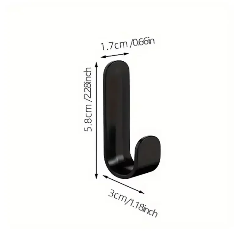Strong self-adhesive J-shaped hook 6Pcs for Bathroom Towel Key Kitchen Wall Door Mounted for Self Adhesive Hooks Multifunctional Hooks Kitchen Hook Self Adhesive Wall Hooks Heavy Duty Hooks