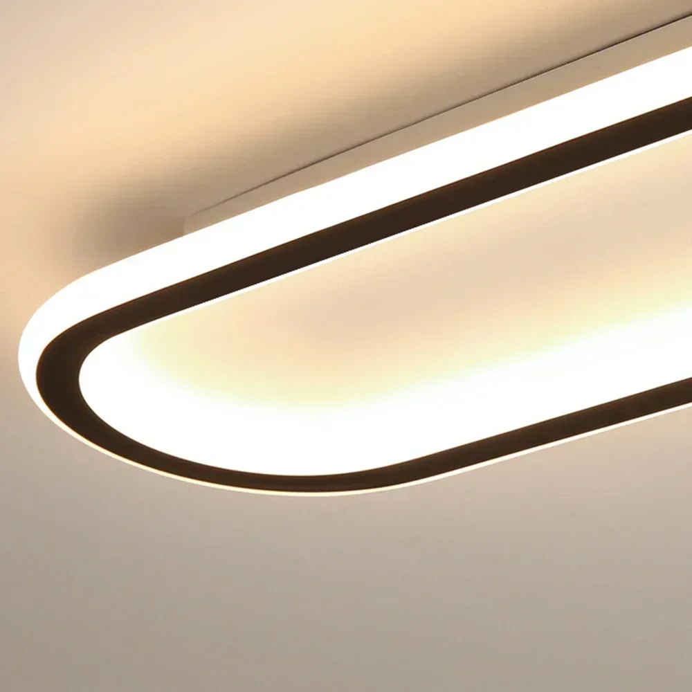 Modern LED Ceiling Light Oval Black Aisle 40/60/80cm Ceiling Light For Bedroom Porch Living Room LED Indoor Lamps and Lighting