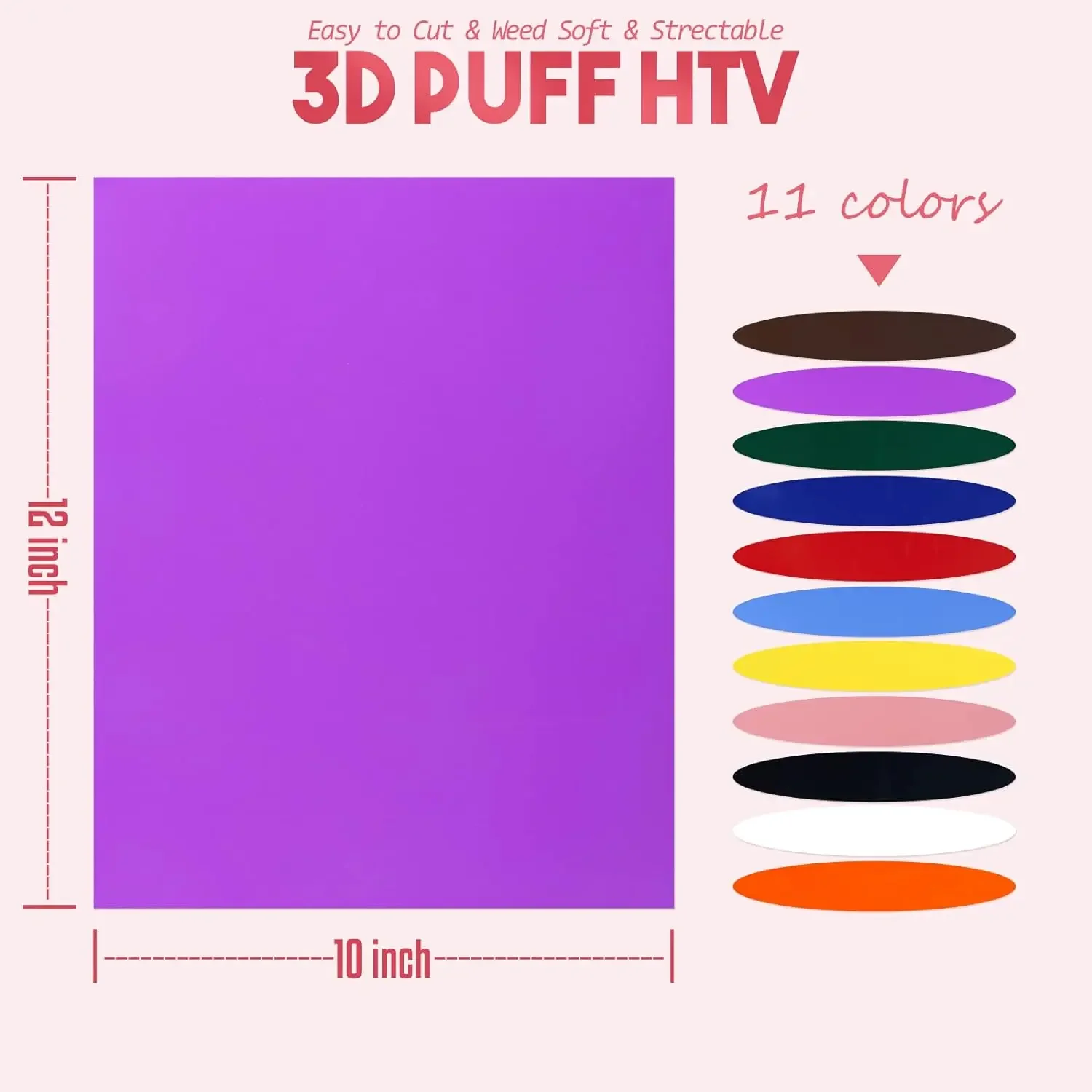 Puff Vinyl Heat Transfer 3D Puff Heat Transfer Vinyl HTV for Press T Shirt Compatible with Film XFX heat transfer vinyl