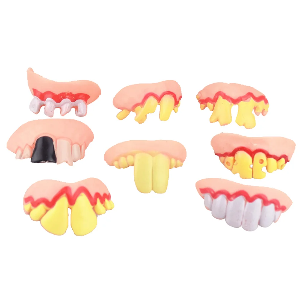 

Halloween Ugly Teeth False Rotten Teeth Funny Wacky Teeth Denture Models Vampire Ugly Teeth Halloween Pellets Tricks Prank Toys