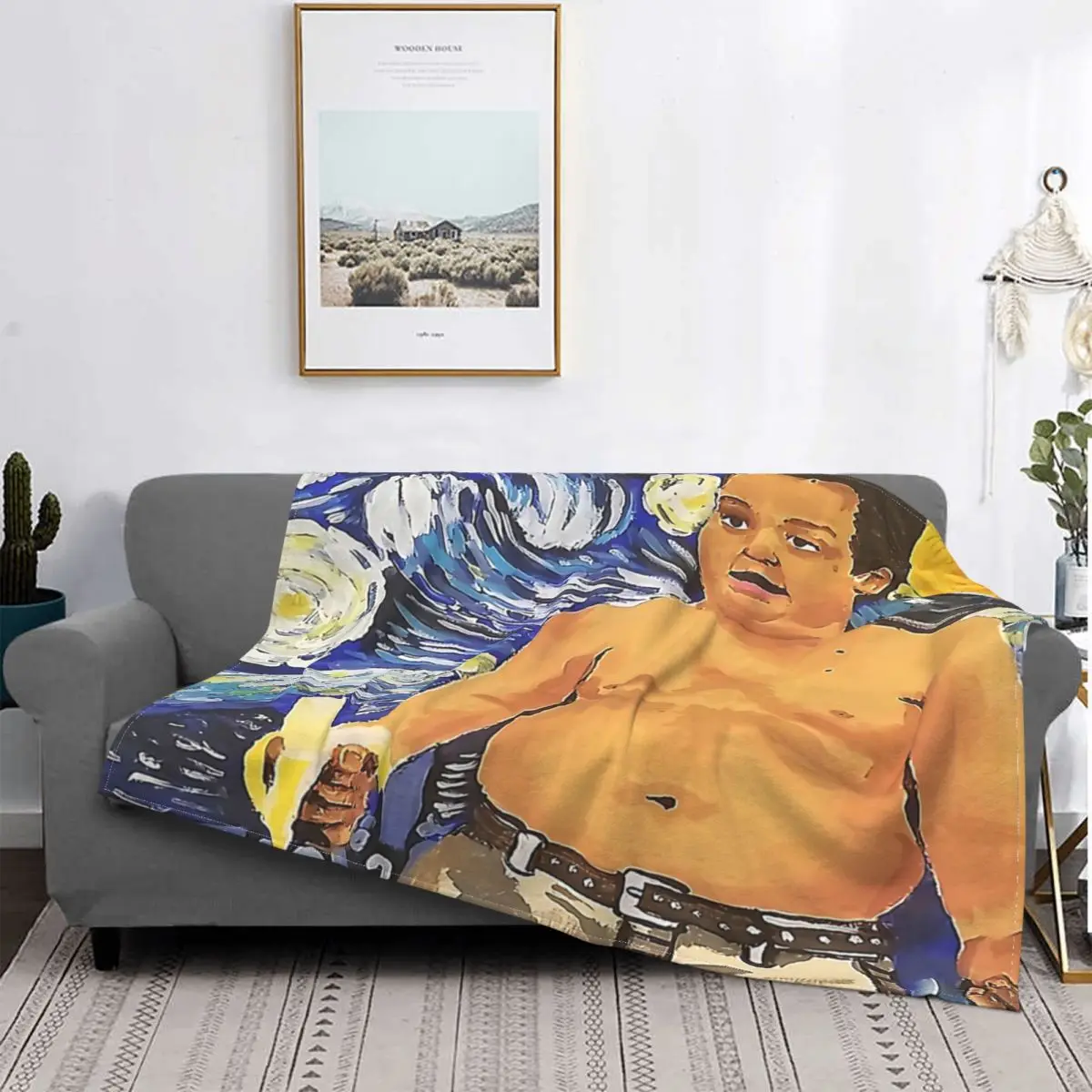 

Banana Fat Boy Gibby Blanket Fleece Spring/Autumn Portable Warm Throw Blankets for Home Travel Quilt