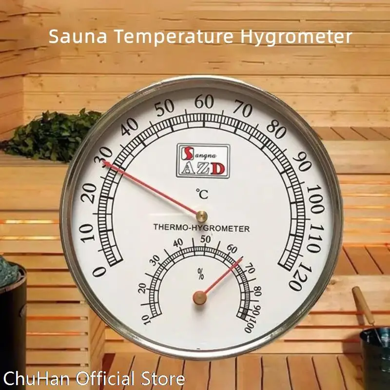 

ChuHan Thermometer Hygrometer Sauna Thermometer Metal Case Steam Sauna Room Thermometer Hygrometer Bath And Sauna Indoor Outdoor