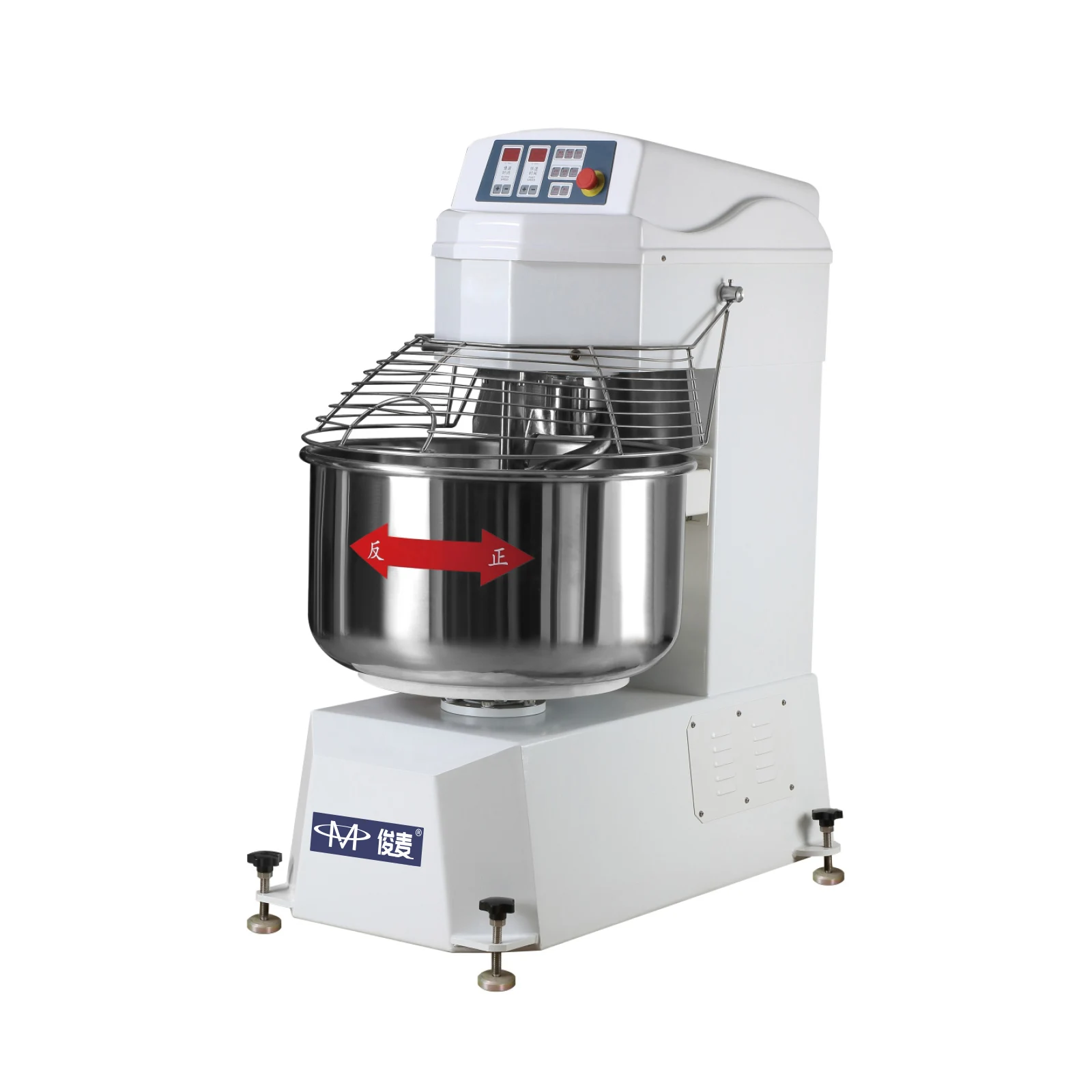 

50kg Kitchen Kneading Machine Automatic Cylinder Spiral bread dough mixer