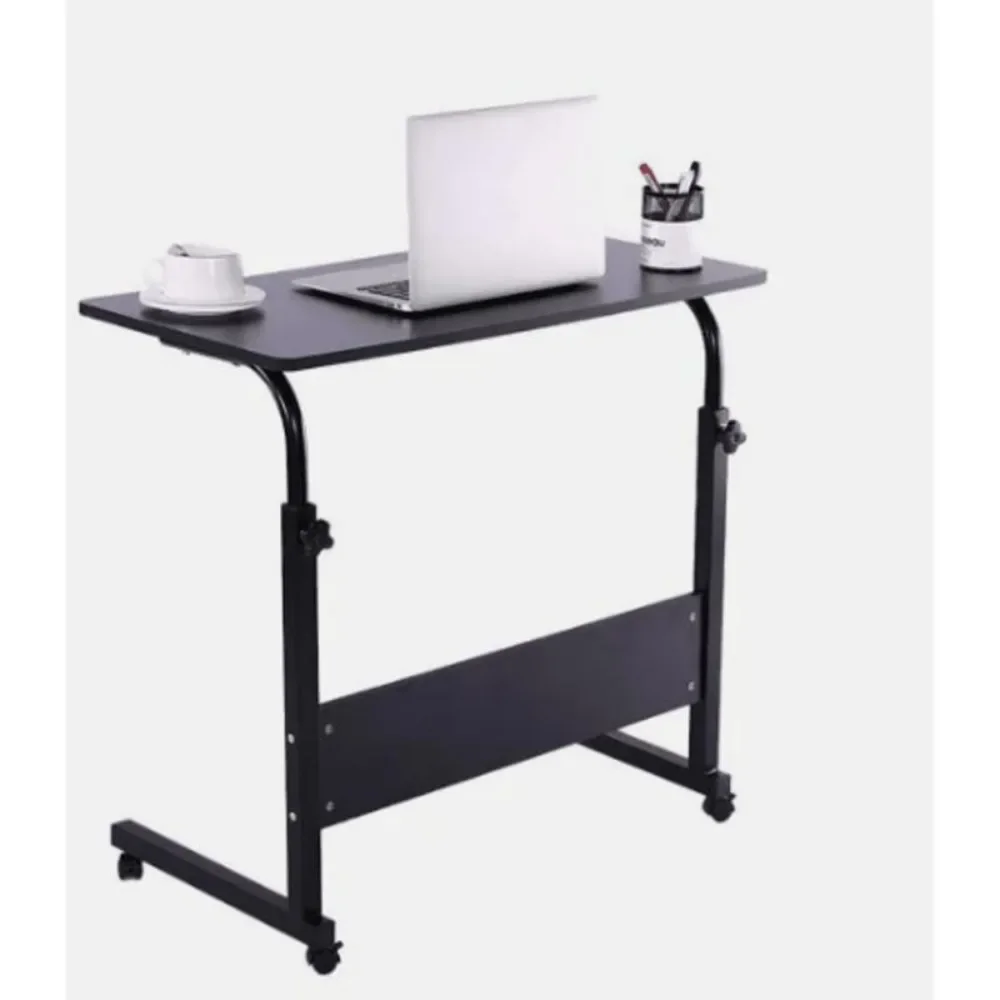 

Computer desk, adjustable laptop scrolling portable, sturdy black, suitable for use in dormitories,bedrooms,offices,living rooms