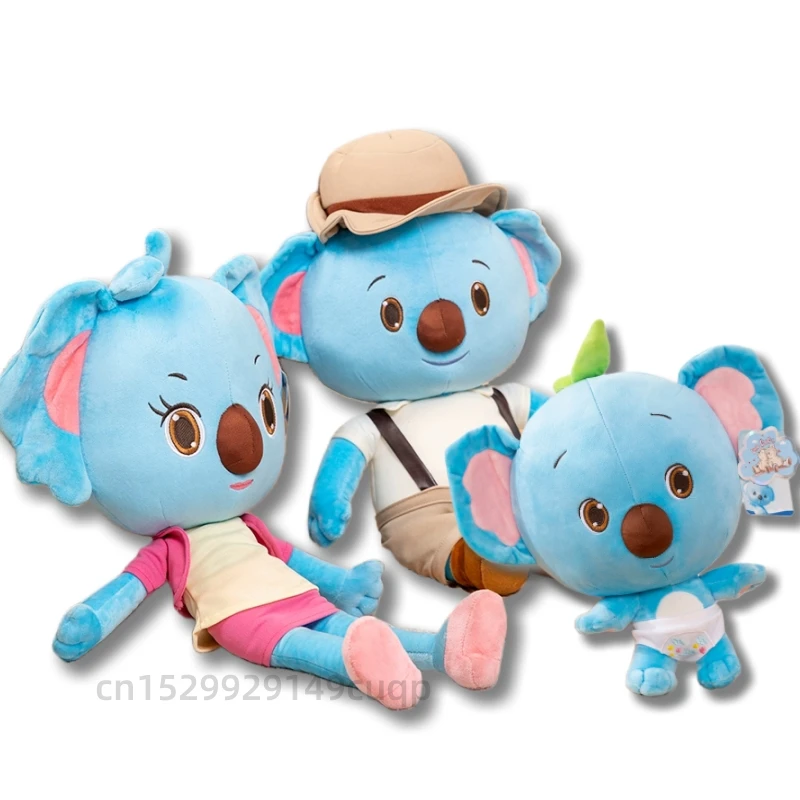 

Kawaii Koala, Семейные Плюшевые игрушки, Папа, мама, дети, синий коала, мягкие игрушки, украшение для спальни, гостиной, подарок для семьи