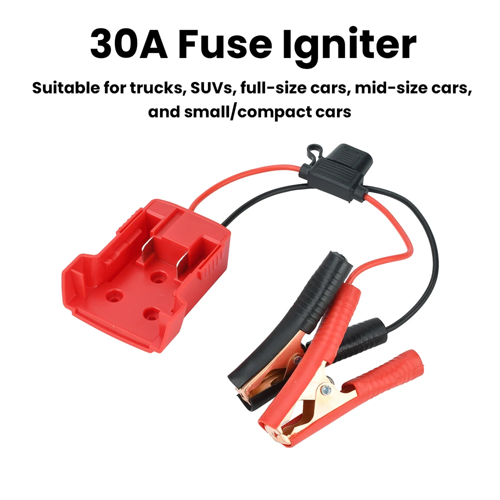 Makita용 DeWalt용 Milwaukee용 18V/20V 30A 퓨즈 점화기 점프 스타터 자동차 오토바이 리튬 배터리 비상 전원 공급 장치