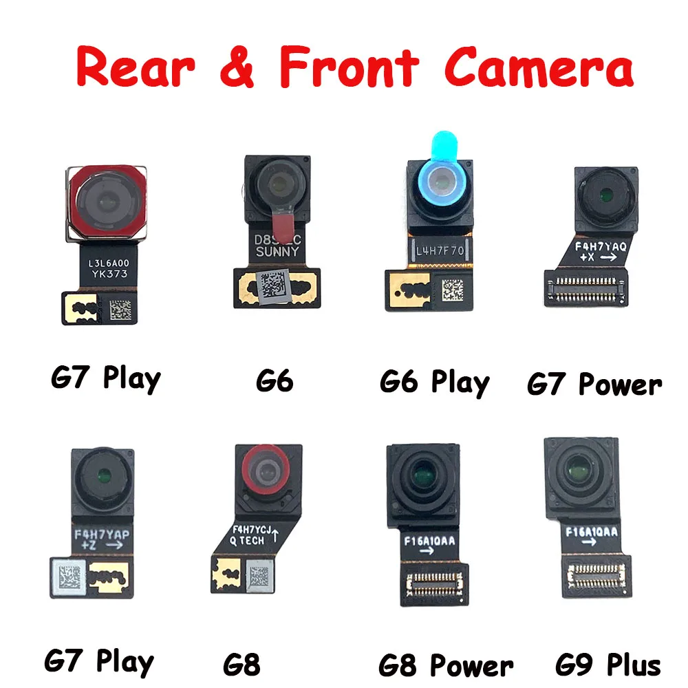 

100% Tested Rear Camera Back Camera Rear Main Lens Flex Cable Front Camera For Motorola Moto G6 G7 G8 G9 Play G7 Plus G9 Power