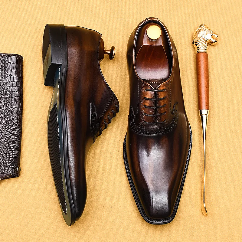 vintage design leather shoes