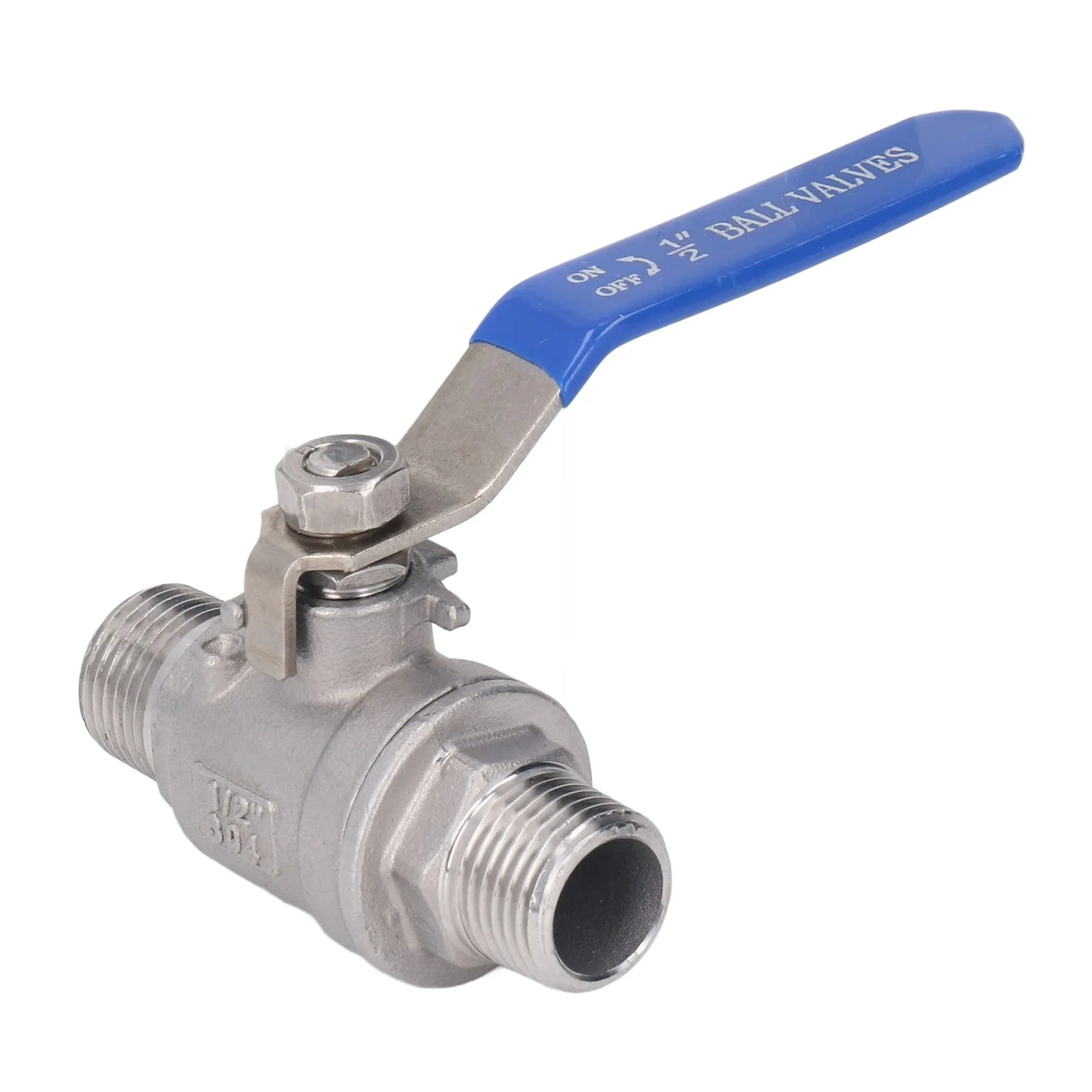 

Male To Male Ball Valve 304 Stainless Steel Insulation Handle 1/2in Ball Valve Straight Through Type Anti Leakage for Faucet
