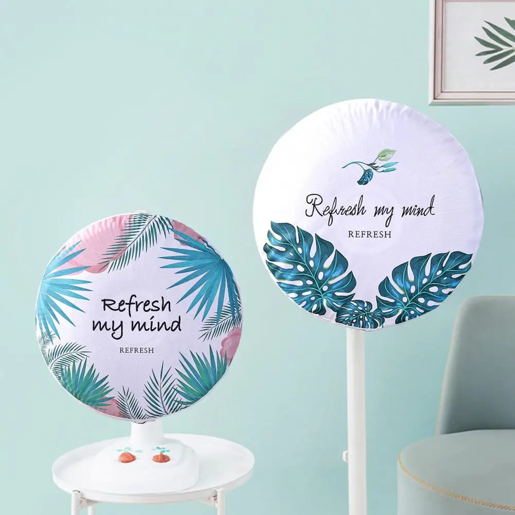 Fan Cover Universal Electric Fan Cover No Odor Multifunctional Leaves Letter Print Electric Protective