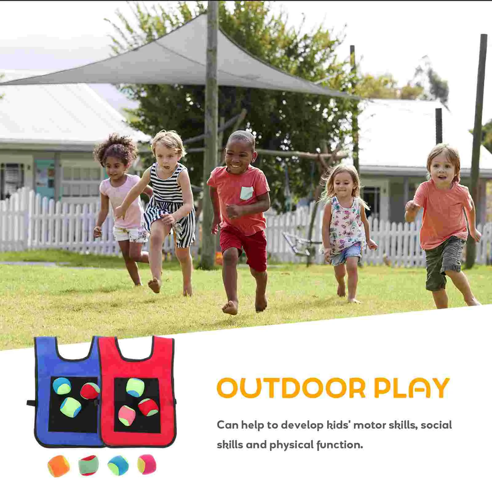 12 Pcs Outdoor for Children Balls Kids Catch Toss Sticky Vest Boys Set 6