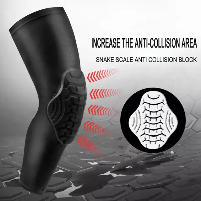 Outdoor Cycling Knee Pads Spandex Material Long Basketball Leg Sleeve Compression Sports Protective Gear For Fitness Exercise 3