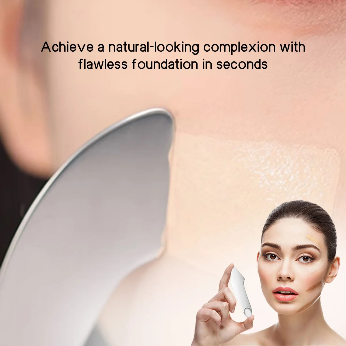 Multi Functional Makeup Mixing Tool Set Stainless Steel Spatula Mixing Stick Foundation Brush Face Contouring Brush Makeup Tools