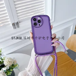 Transparent Crossbody Necklace Lanyard TPU Soft Case Cover for Honor 30S (1)
