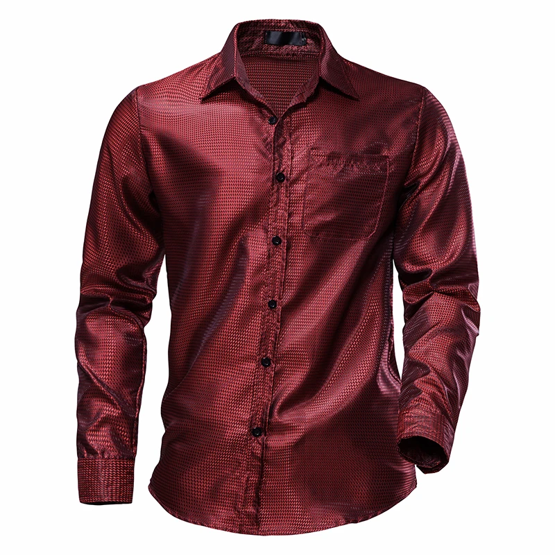 

Sexy Pattern Nightclub Shirt Men Brand New Long Sleeve Mens Dress Shirts Party Prom Male Social Shirt Chemise Homme