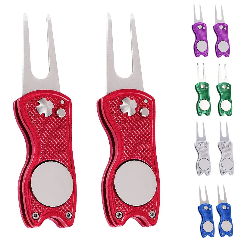 

2 шт./упаковка, металлический складной инструмент для гольфа