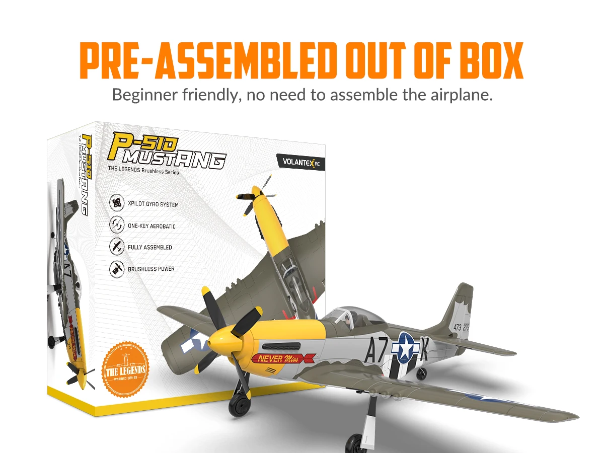 Avion Télécommandé Volantex P51D Mustang