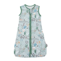 Summer Baby Sleepsack with Cute Bear Print - Lightweight Anti-Kick Sleepwear - 75cm(9-18M) (Tropical animal)