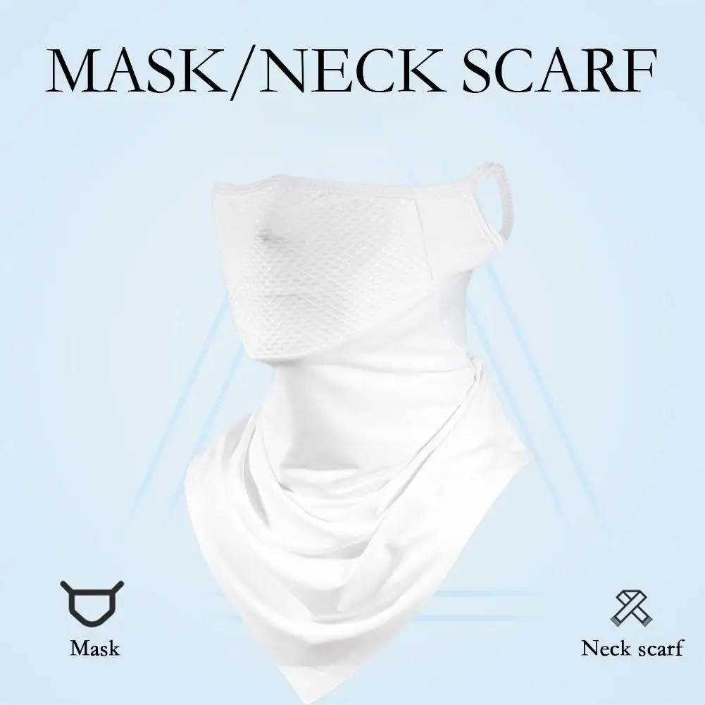 Summer Ear Hanging Triangle Scarf Sun Protection Anti-UV Breathable Outdoor Fishing Hiking Cycling Balaclava Face Mask