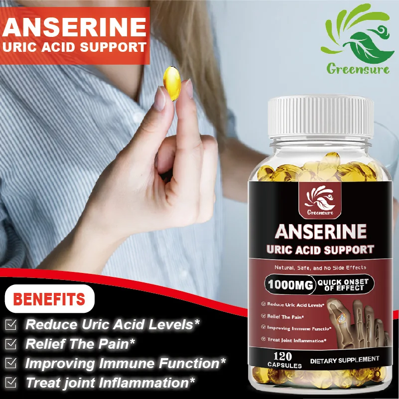 Fish Extract for Uric Acid Lower Gout Supplement Fast Relief from Gout Pain 60/120 Veggie Capsules uric acid cleanse