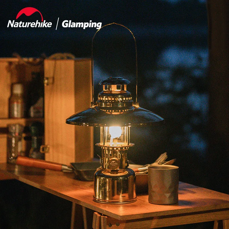 

Naturehike Retro Nostalgic Outdoor Gas Atmosphere Lantern Tent Atmospheric Butane Lamp Portable Ultra-light Camping Equipment