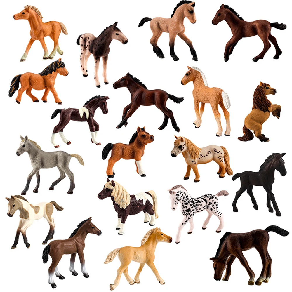 

Simulation Horse Action Figures Animals Figurines Farm Pasture Plastic Models Cute Toys for Kids Children Birthday Gifts Collect