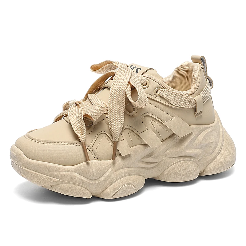 

New Running Shoes Women Sneakers Genuine Leather Wear Resistant Antiskid Sport Lightweight Female Walking Shoes Outdoor Platform