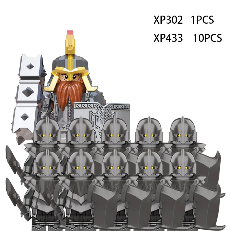 Medieval Elf Soldiers Guard Action Figures Mini Bricks Set - DIY Assemble Building Blocks Toy Collection