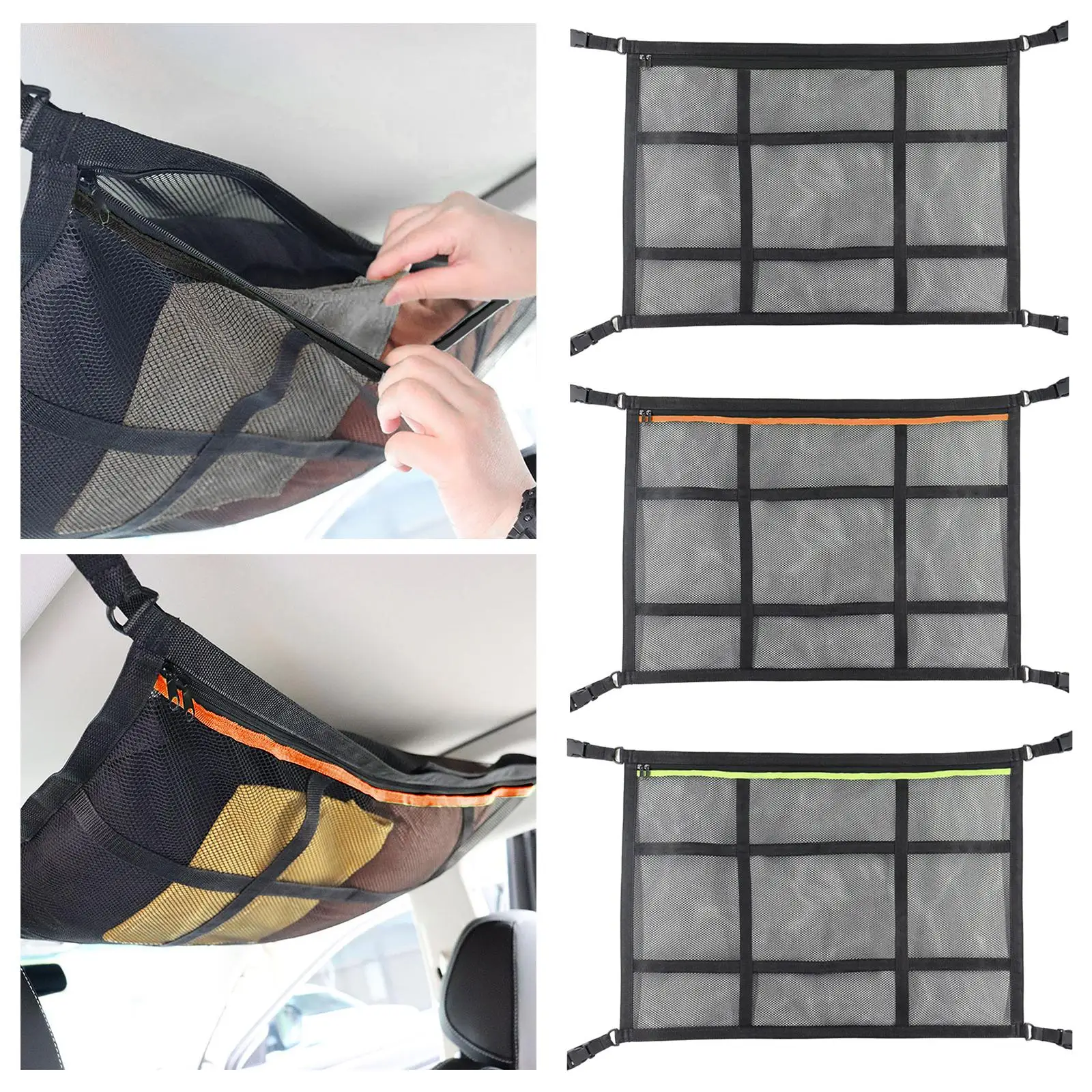 Car Ceiling Cargo Net Pocket 35.4