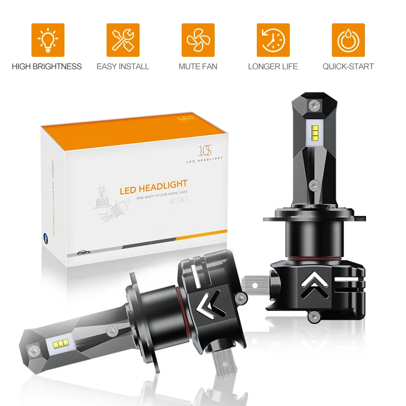 Car Lights H7 Led Headlight 6000K White 110W/Set Headlamp 12V Auto Fog Lamps 26000LM Bulbs Super Bright Low High Beams Universal |