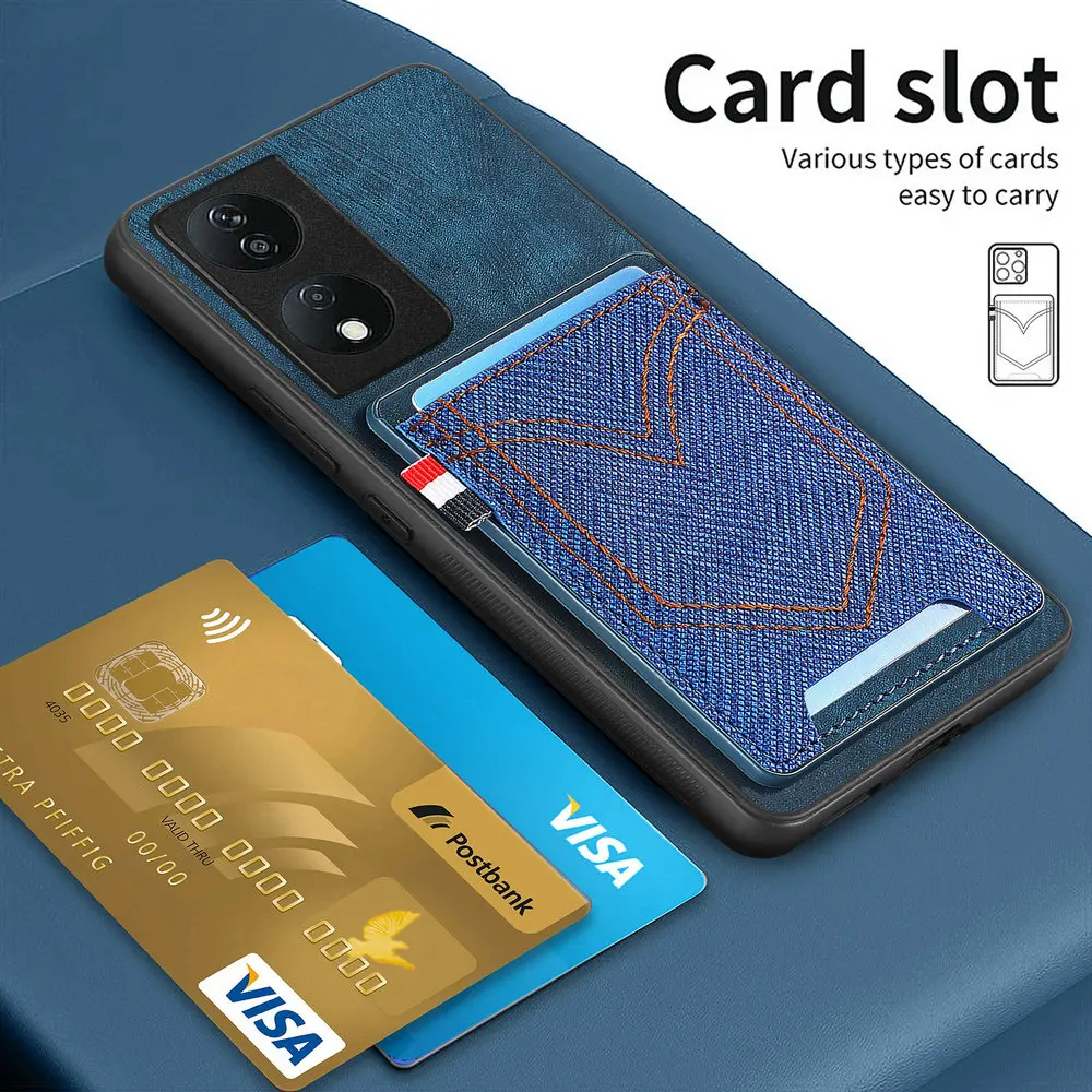 Enhanced Leather Card Holder with 360° Protection and Magnetic Back Cover