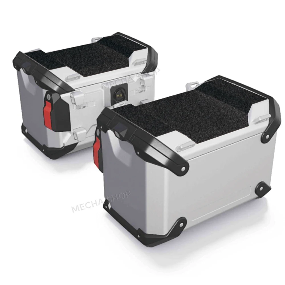 Durable Side Case Pad & Sticker Set for Motorcycle Luggage Cases